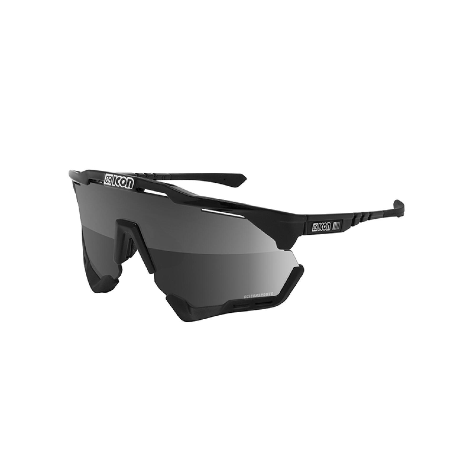 Gafas Scicon aeroshade xl scnpp verre multi-reflet argent