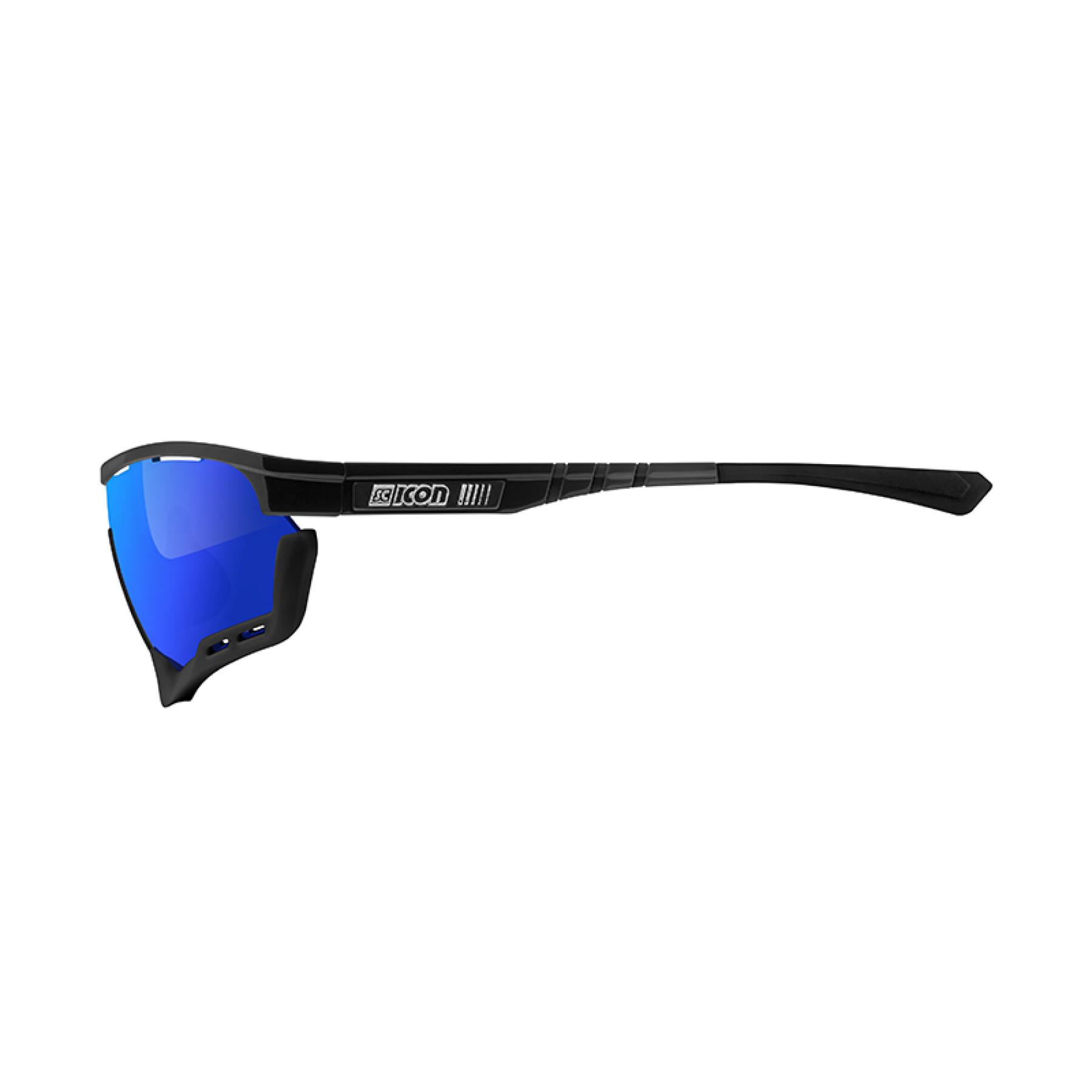 Gafas Scicon aerotech scnpp verre multi-reflet bleues