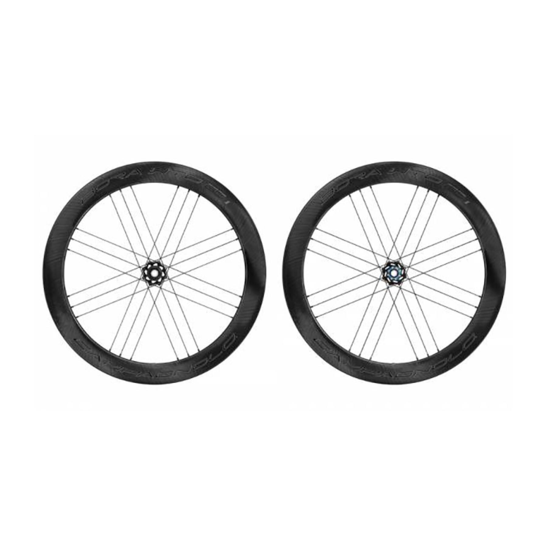 Juego de 2 ruedas de bicicleta Campagnolo Bora Wto 60 2Wf Disque Tubeless Campagnolo