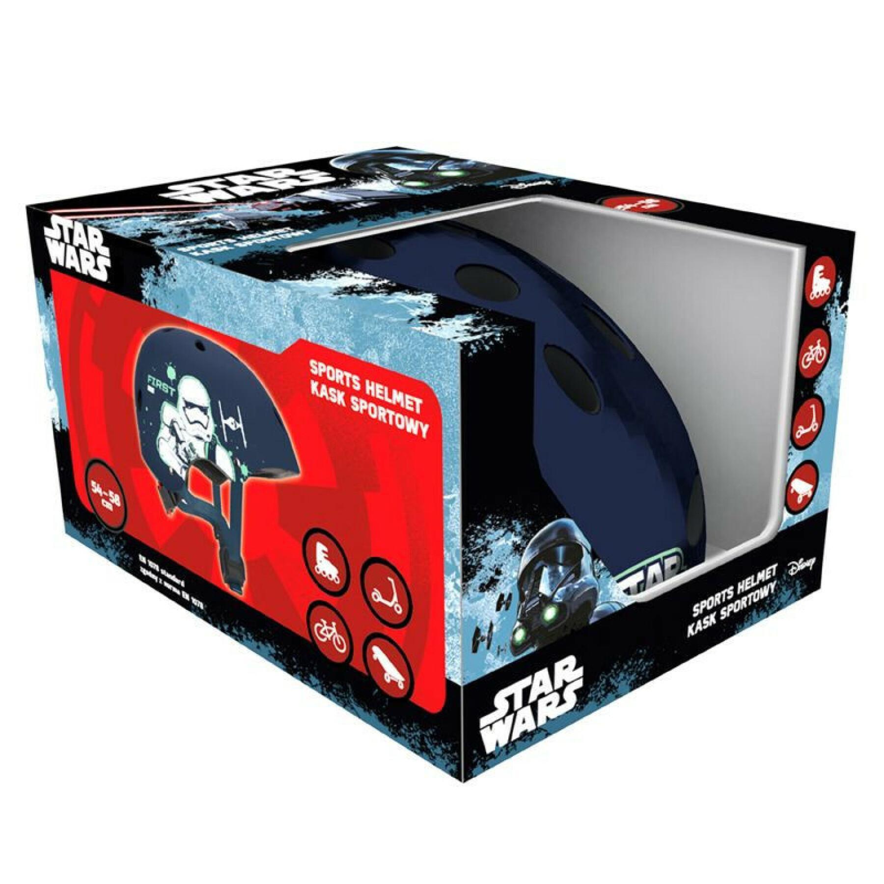 Casco de bicicleta con rueda de ajuste para niños Disney Star Wars 54-58