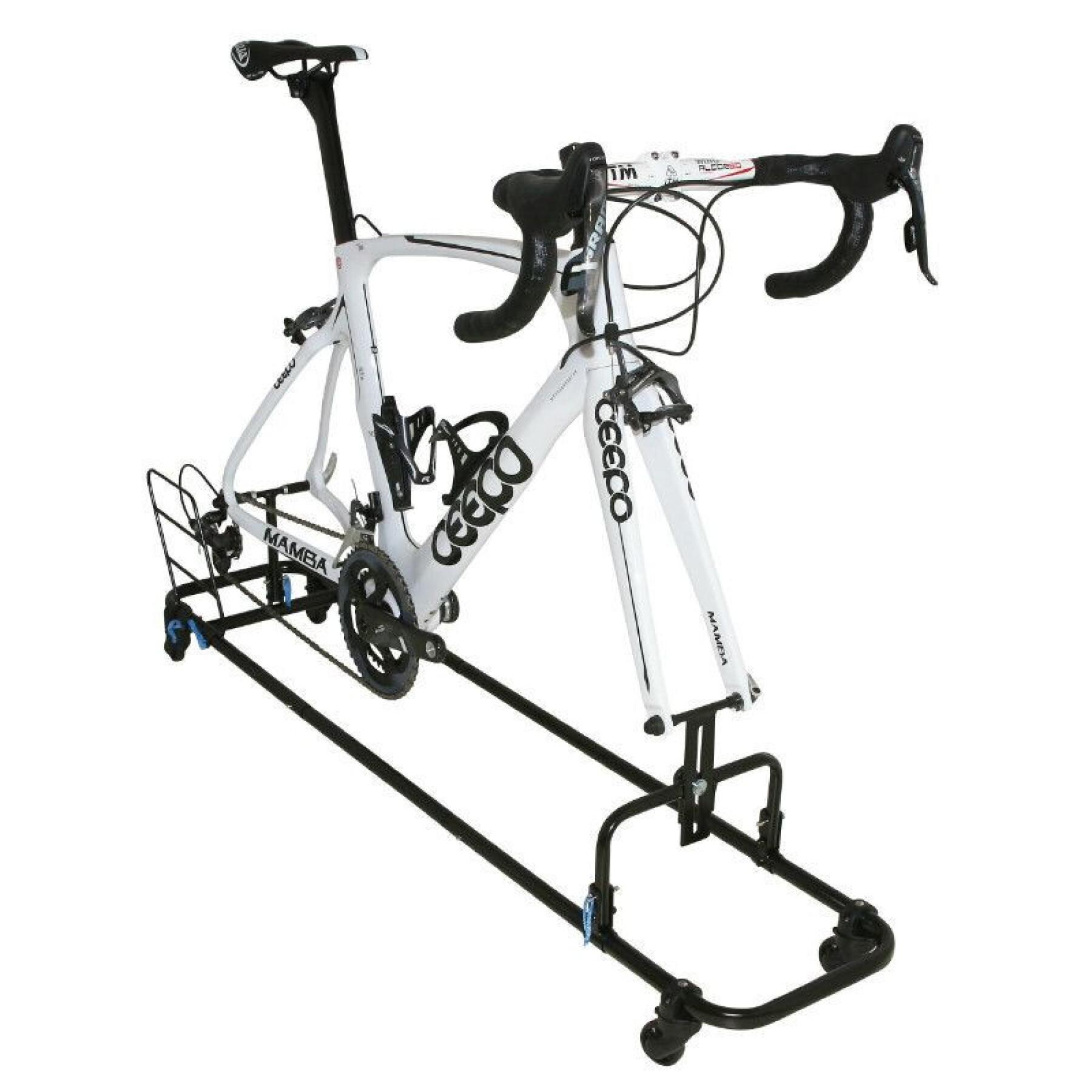 Maleta de transporte para bicicletas de lona negra con 1 compartimento para la rueda delantera P2R protections gonflables exterieures compatibles 26-27.5-29-700