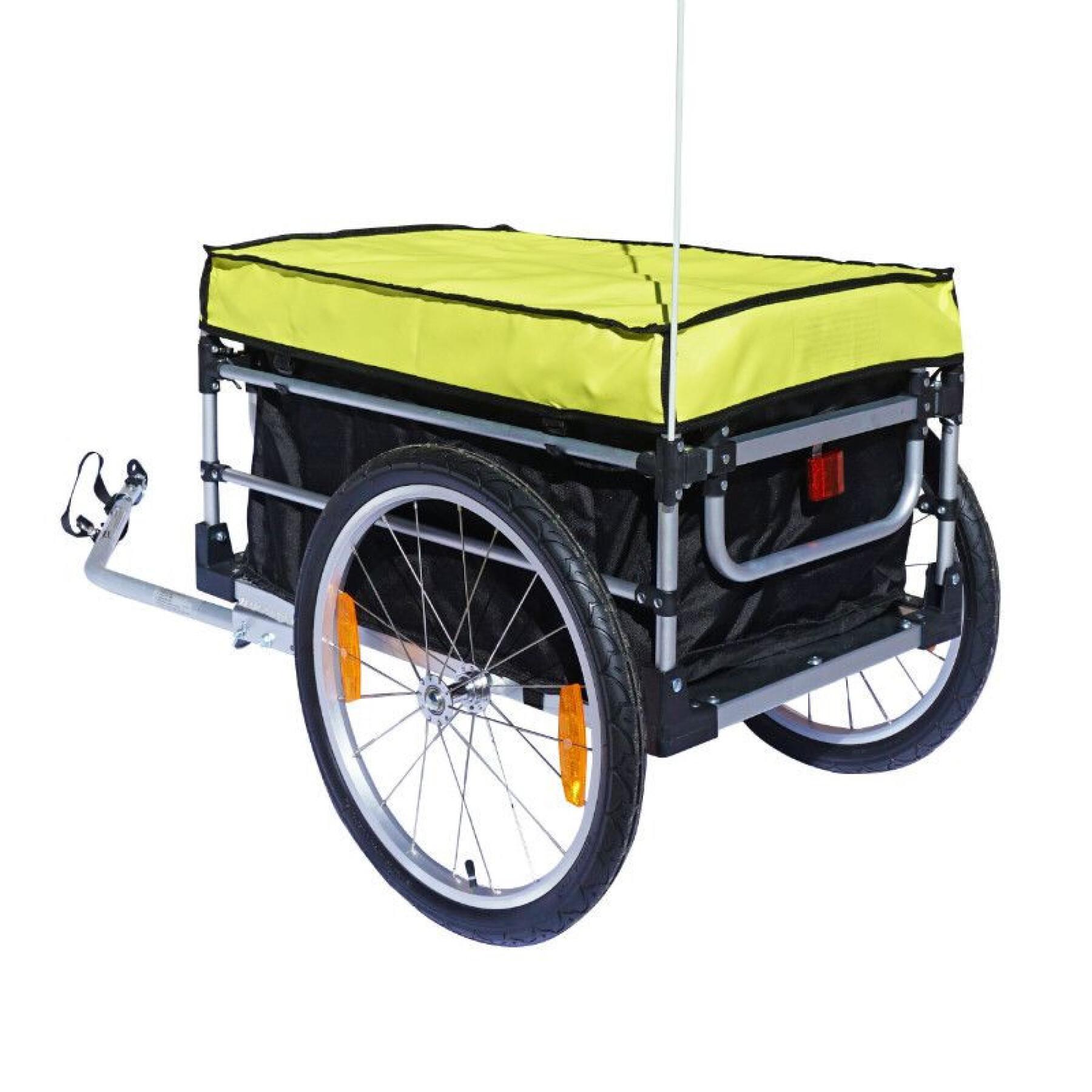 Remolque de bicicleta utilitario con cubiertas con eje de rueda de 20'' - montaje rapide sin herramientas P2R