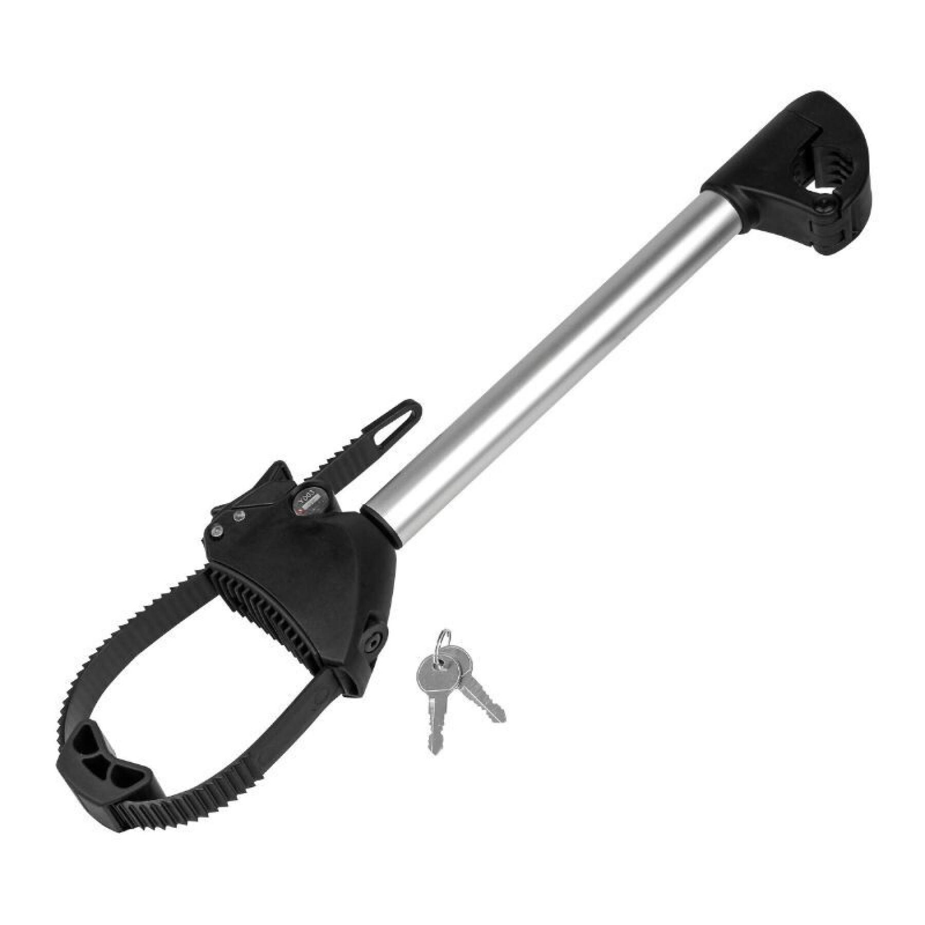 Bastidor de brazo fijo para portabicicletas de plataforma con dispositivo antirrobo (barra en U) para crow basic-amber y otras marcas Peruzzo 32 cm