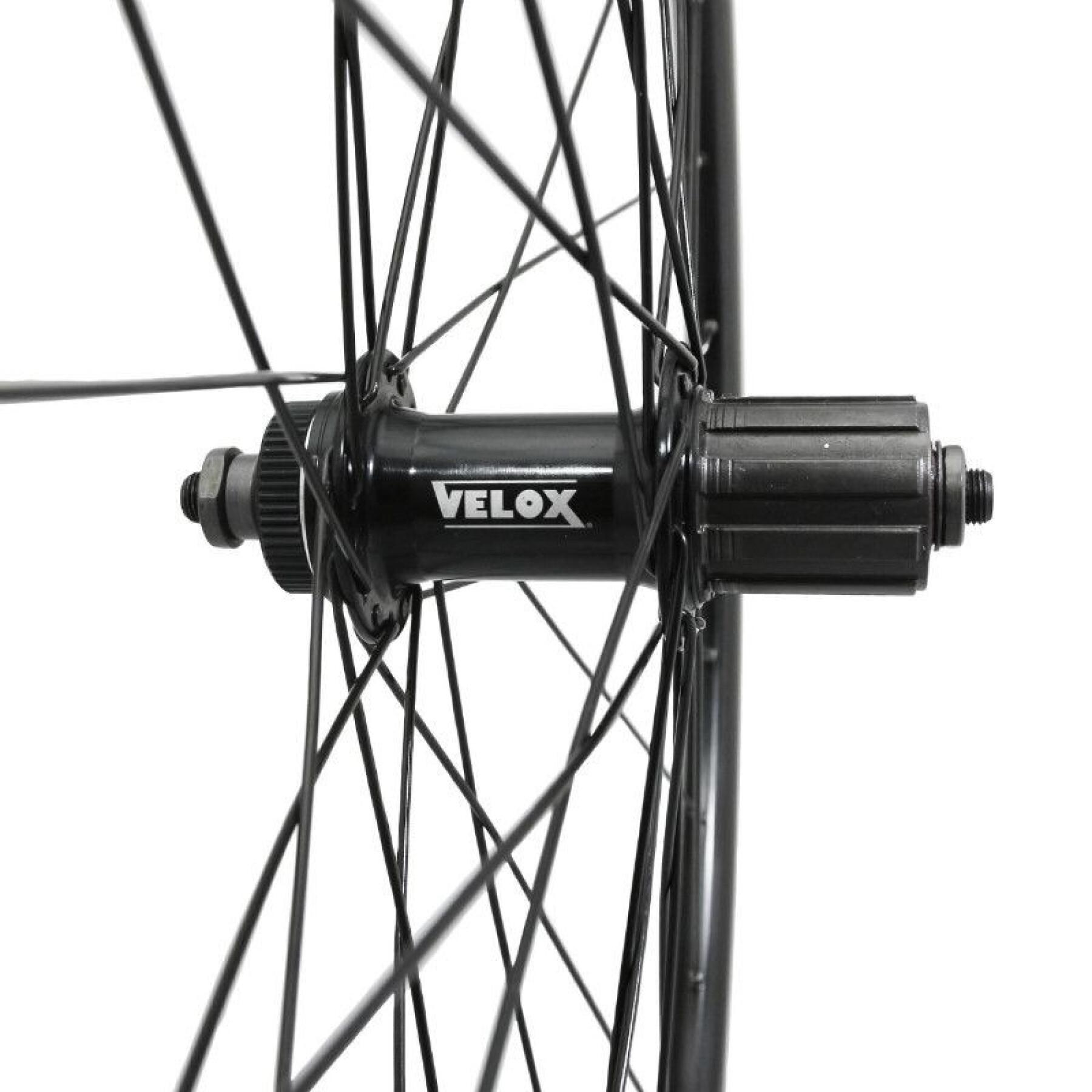 Rueda gravel - buje trasero de ciclocross con rodamientos centerlock Velox P2R shimano 11-10V tubeless ready