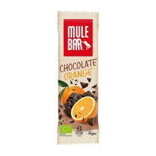 Paquete de 15 barritas nutricionales de chocolate y naranja Mulebar 40g