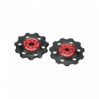 Roldana del desviador Rodamientos Juego de ruedas jockey CX Ceramic-SRAM 9 a 11 velocidades-Rojo