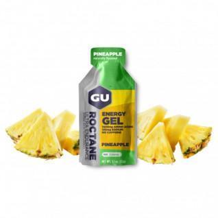 Paquete de 24 geles de roctano Gu Energy ananas sans caféine
