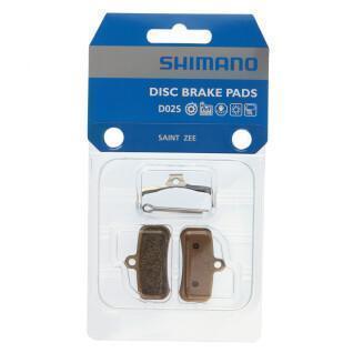 Par de zapatas metálicas para frenos de bicicleta con clavija partida Shimano D02S-MX