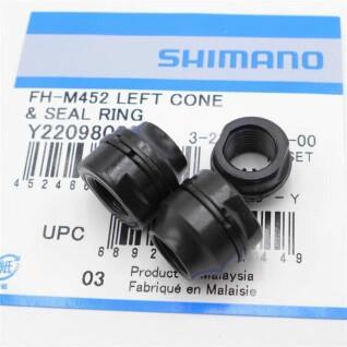 Cono izquierdo (m10 x 15) y anillos de sellado Shimano FH-M452