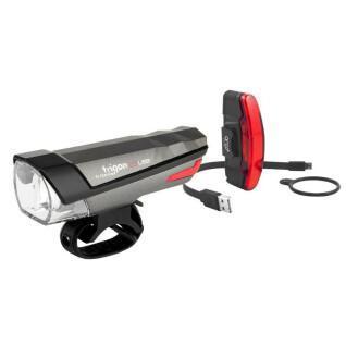 Kit de luces para bicicleta usb 3 funciones eco, standard Spanninga Trigon 25-Pyro Boost
