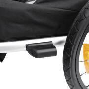 Remolque de aluminio para maxi-silla de 2 plazas con eje de ruedas - entregado con rueda delantera y asa de freno - plegable sin herramientas P2R 36 Kg