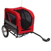 Remolque utilitario con ruedas y fijación al eje trasero - para transportar perros y equipaje - 2 aberturas (delantera+trasera) + brazo adicional P2R Maxi