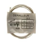 Caja de 25 cables de desviador de acero inoxidable Velox Shimano 12-10 3,00 m